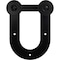 Ekena Millwork Economy Horseshoe Silent Roller Hanger w/ Bolts for Barn Door for 1 3/8" to 1 3/4" Doors, Black GB6008R2BL - alternate 3